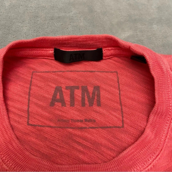 ATM Anthony Thomas Melillo Pink/White Ombre Slub Jersey Boyfriend Tee - 27322 - Picture 8 of 11